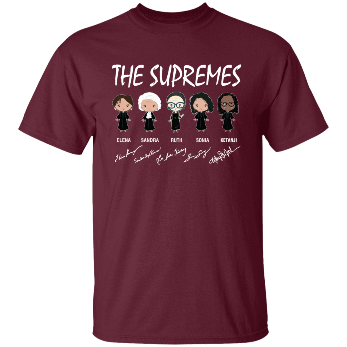 The Supremes Ketanji Brown Jackson RBG Sotomayor Chibi Signature Shirt