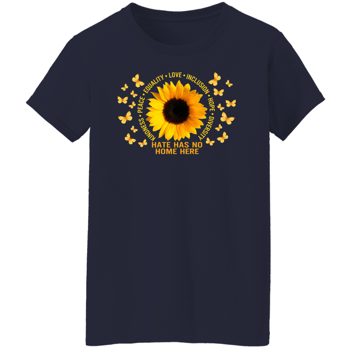 Kindness peace equality love inclusion hope sunflower shirt