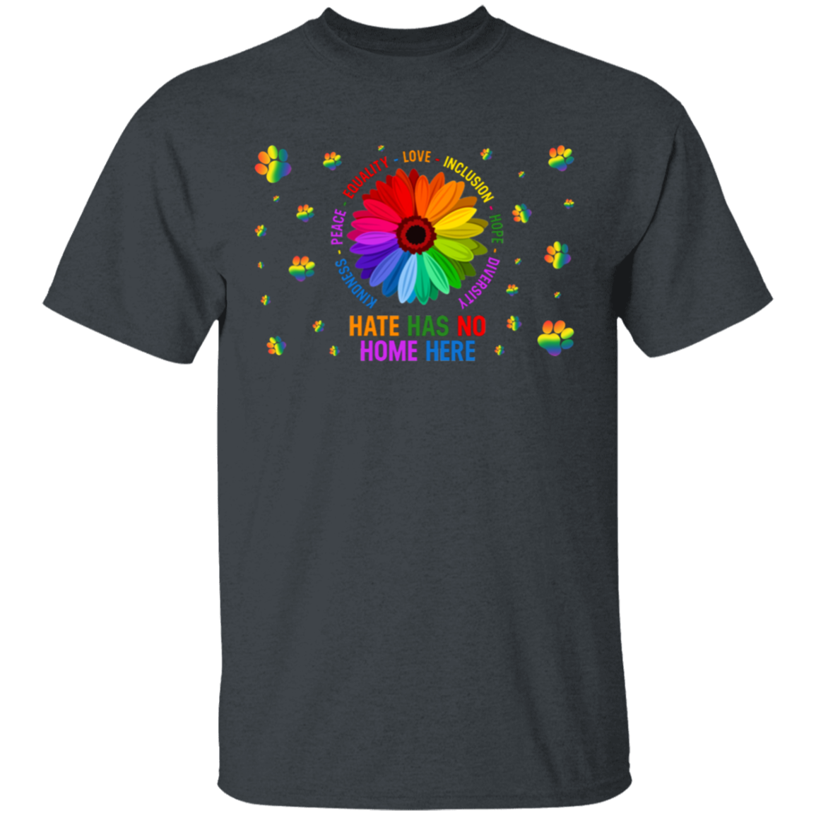 Kindness peace equality love inclusion hope diversity dog shirt