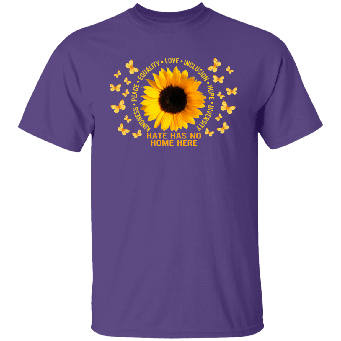 Hate has no home here sunflower shirt