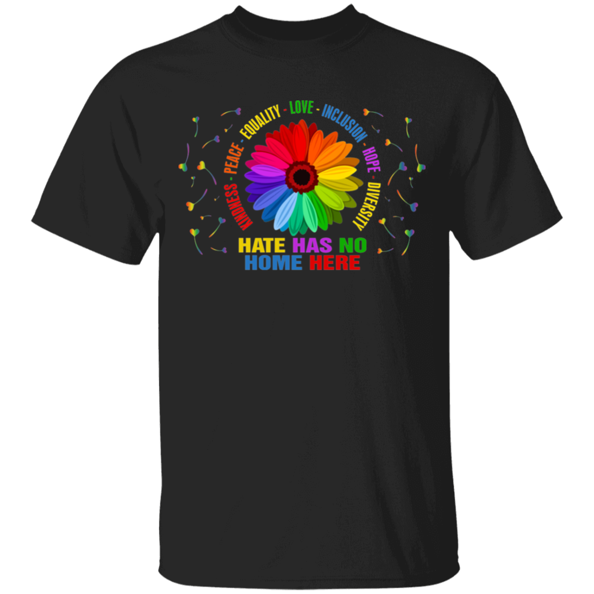 Kindness peace equality love inclusion hope diversity heart shirt