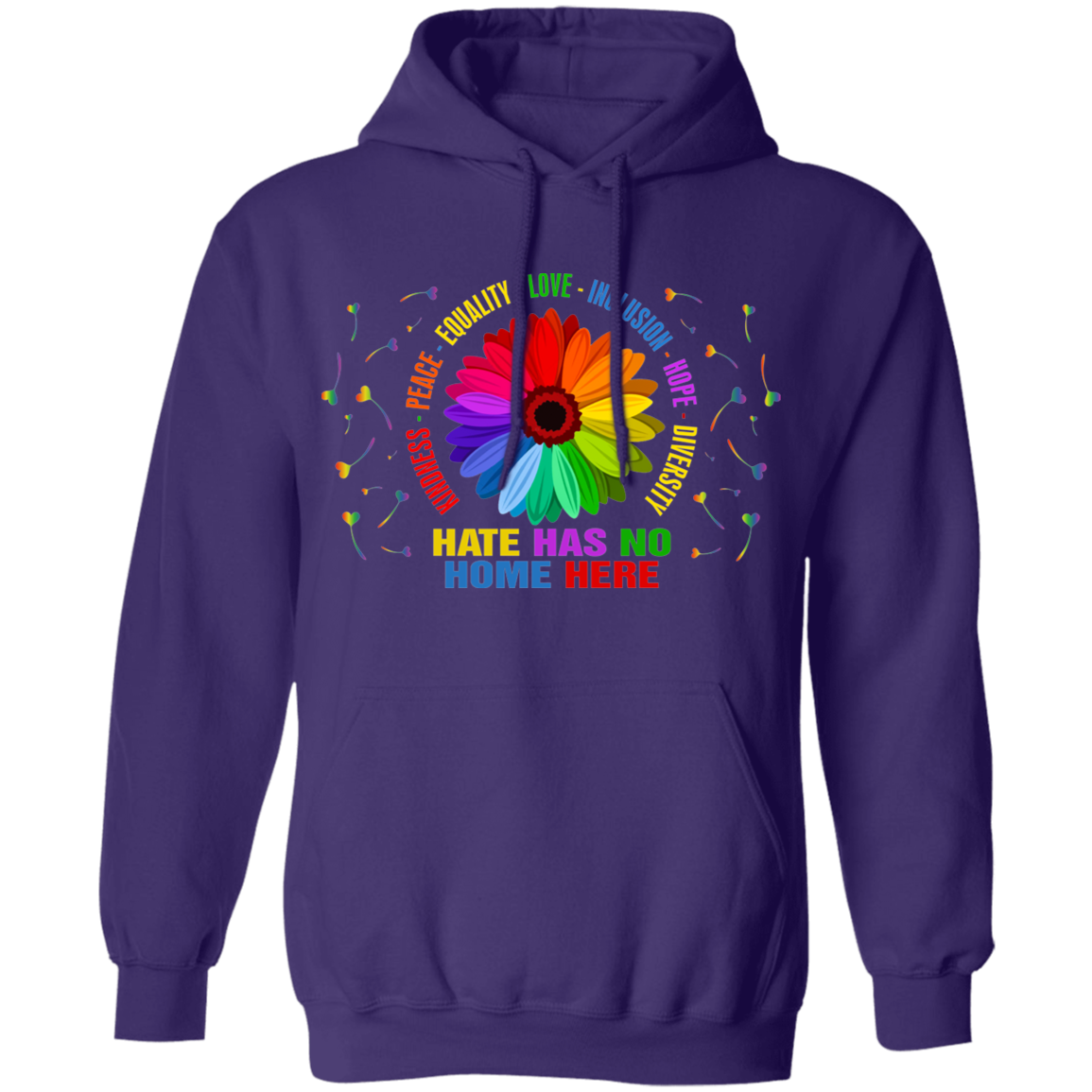 Hate has no home here heart Pullover Hoodie