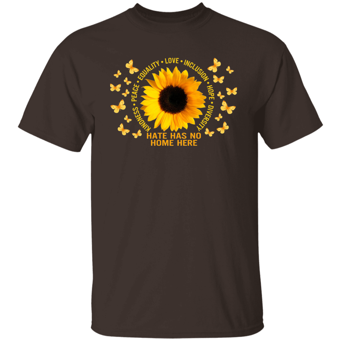 Hate has no home here sunflower shirt