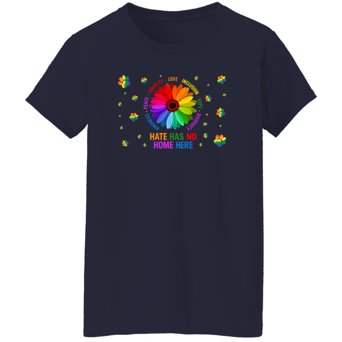 Kindness peace equality love inclusion hope diversity dog