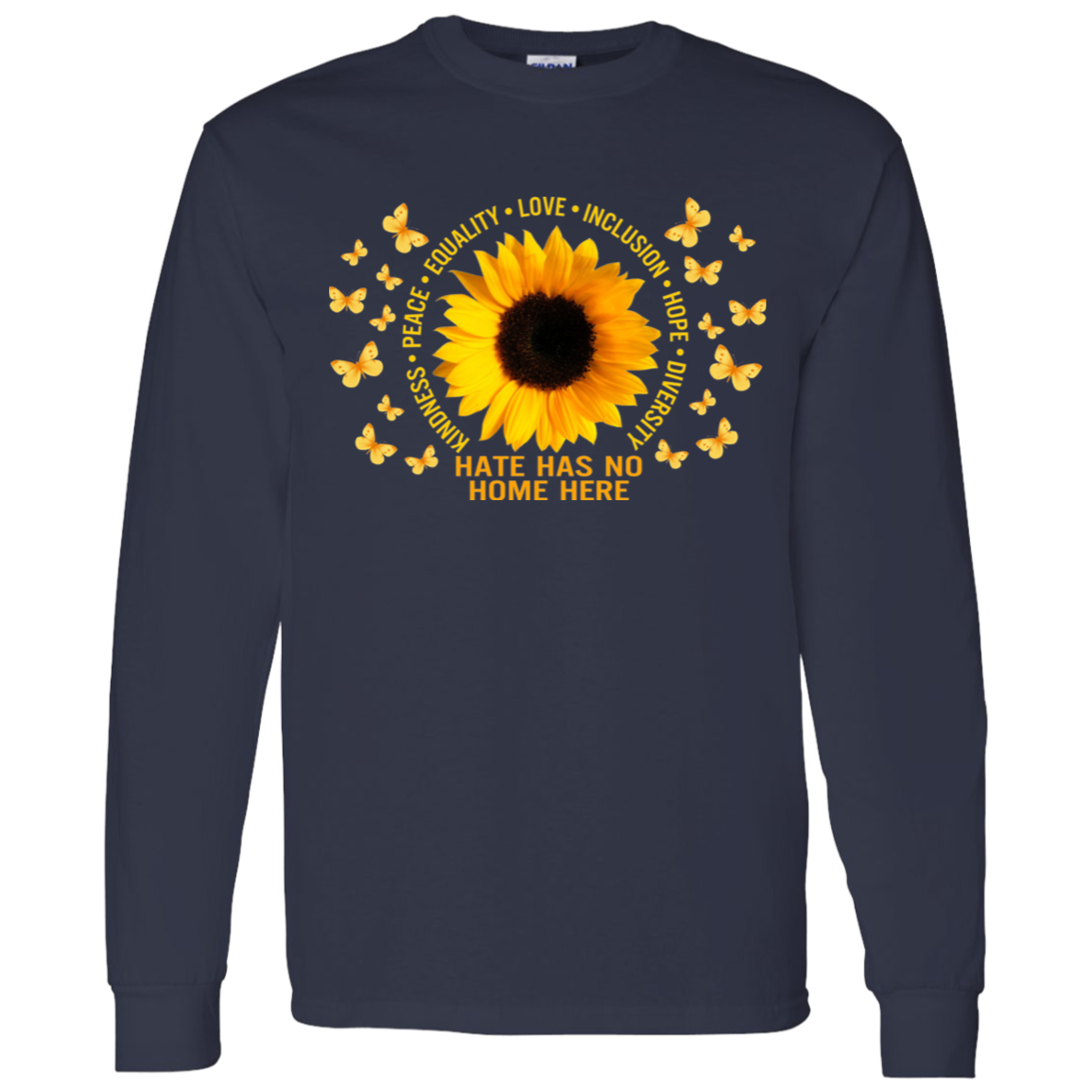 Kindness peace equality love inclusion hope diversity sunflower shirt