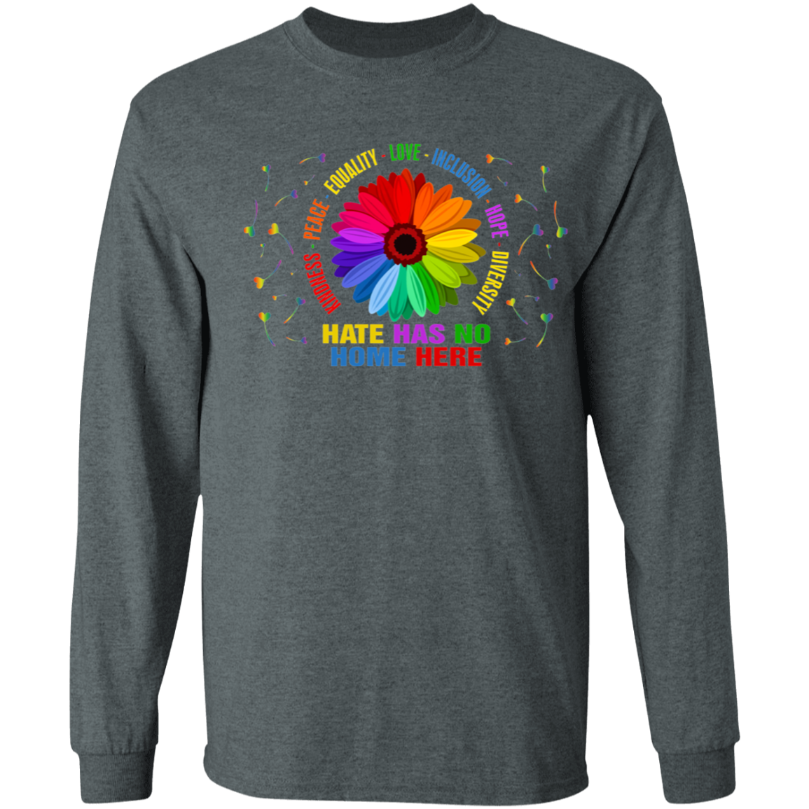 Kindness peace equality love heart shirt
