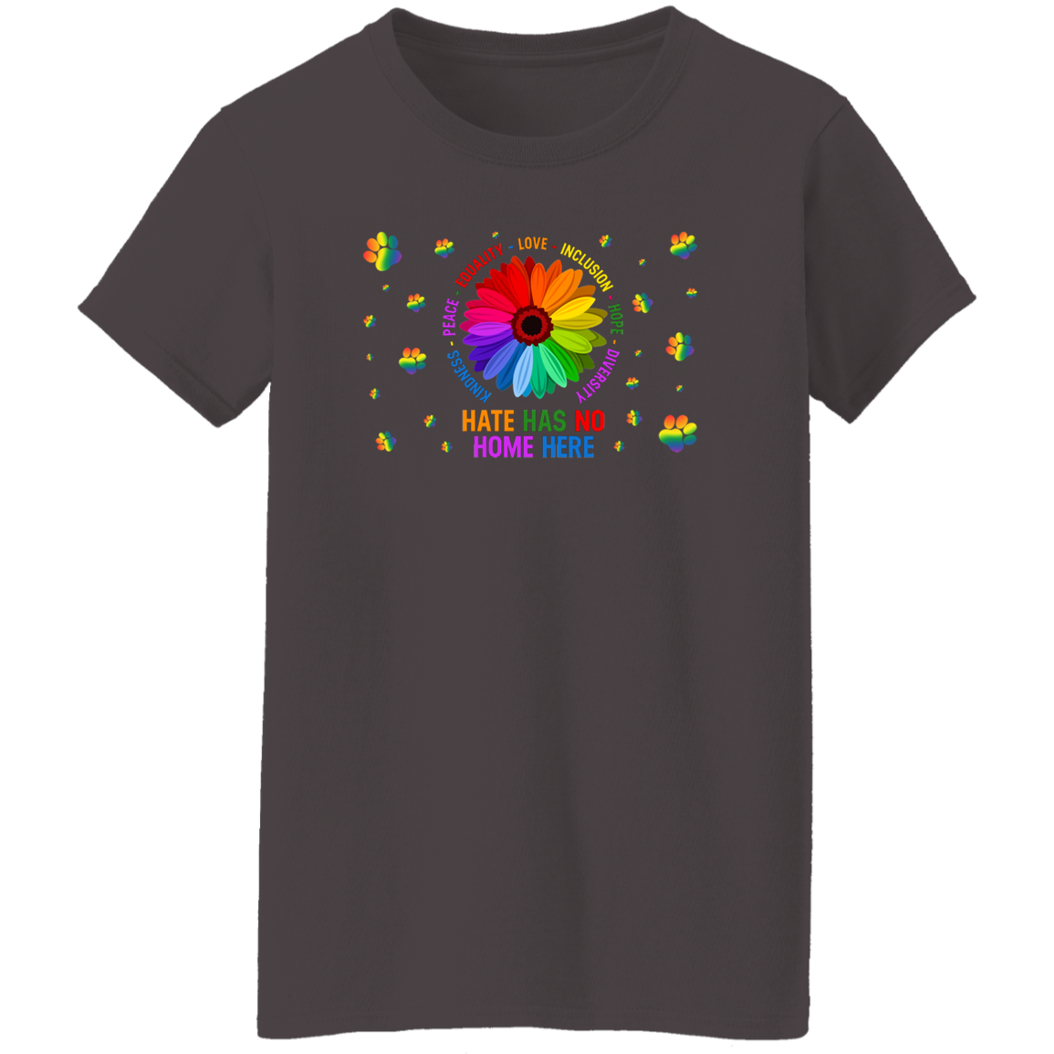 Kindness peace equality love inclusion hope diversity dog