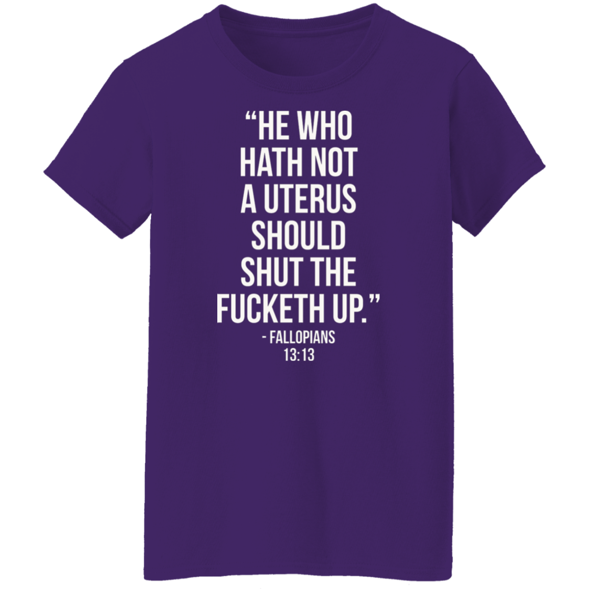 He who hath not a uterus should shut the fucketh upT-Shirt