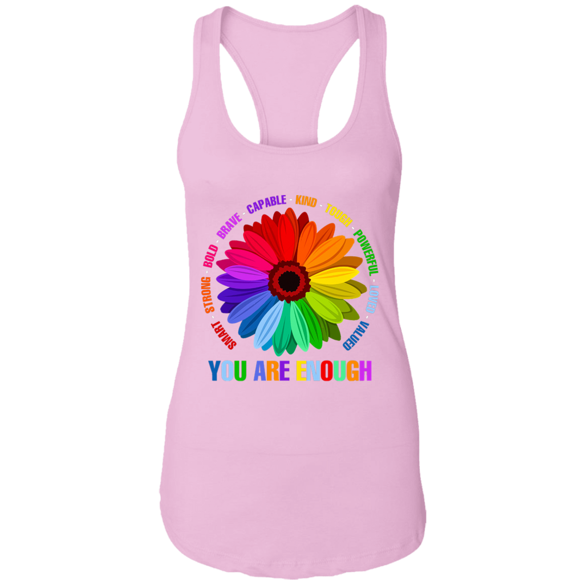 You are enough smart Ladies Ideal Racerback Tank