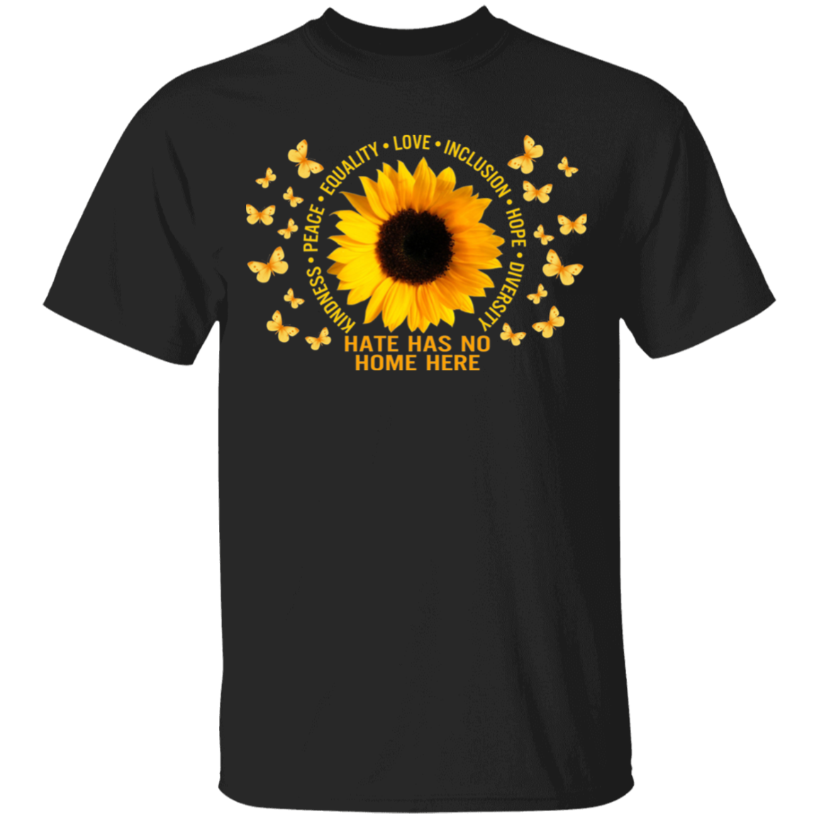 Kindness peace equality love inclusion hope diversity sunflower shirt