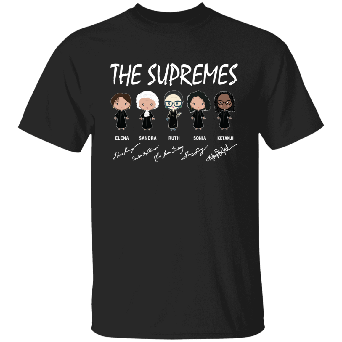 The Supremes Ketanji Brown Jackson RBG Sotomayor Chibi Signature Shirt