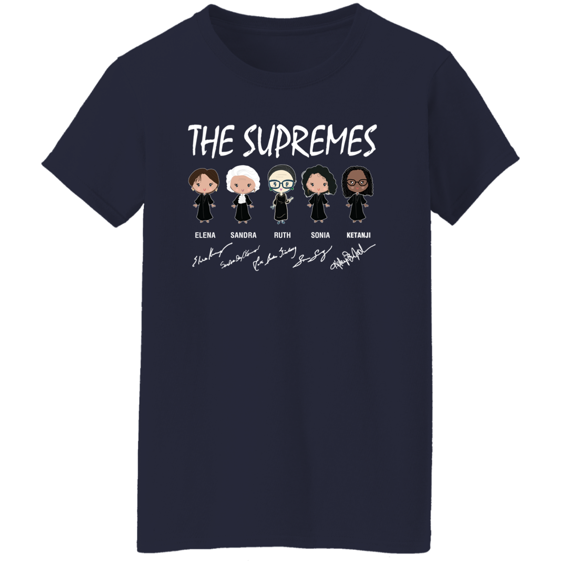 The Supremes Ketanji Brown Jackson RBG Sotomayor Chibi Signature Shirt