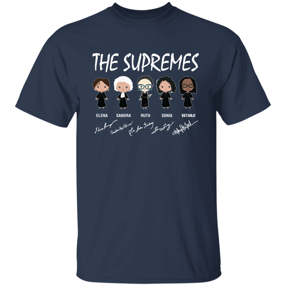 The Supremes Ketanji Brown Jackson RBG Sotomayor Chibi Signature Shirt