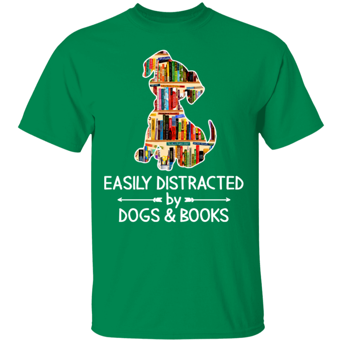 Easily distracted by dogs and books shirt