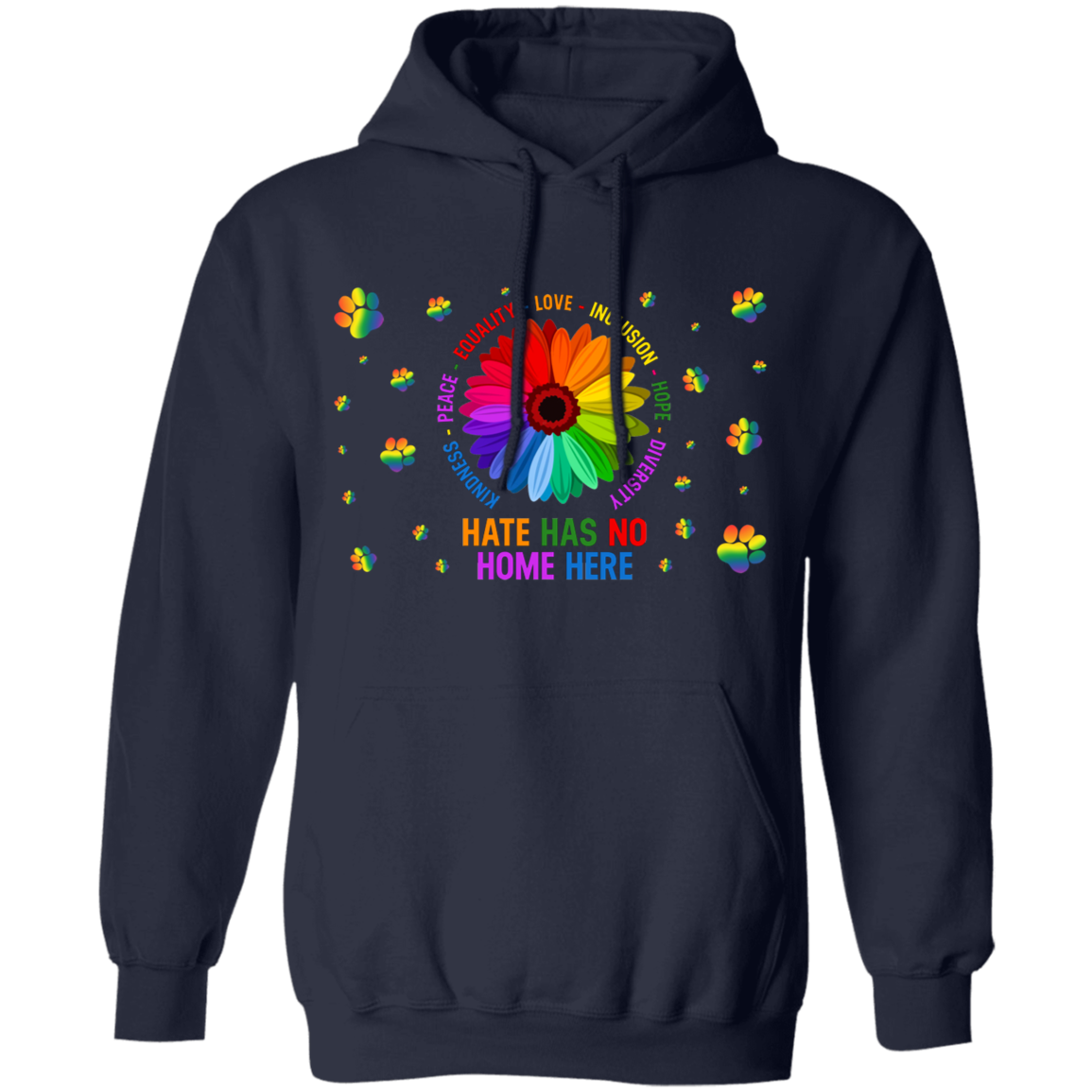 Hate has no home here dog pullover hoodie