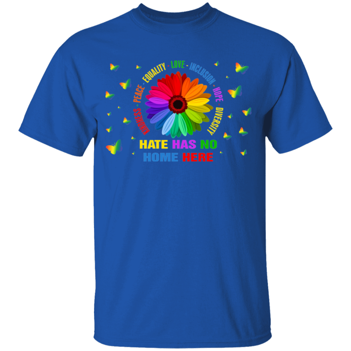 Kindness peace equality love butterfly shirt