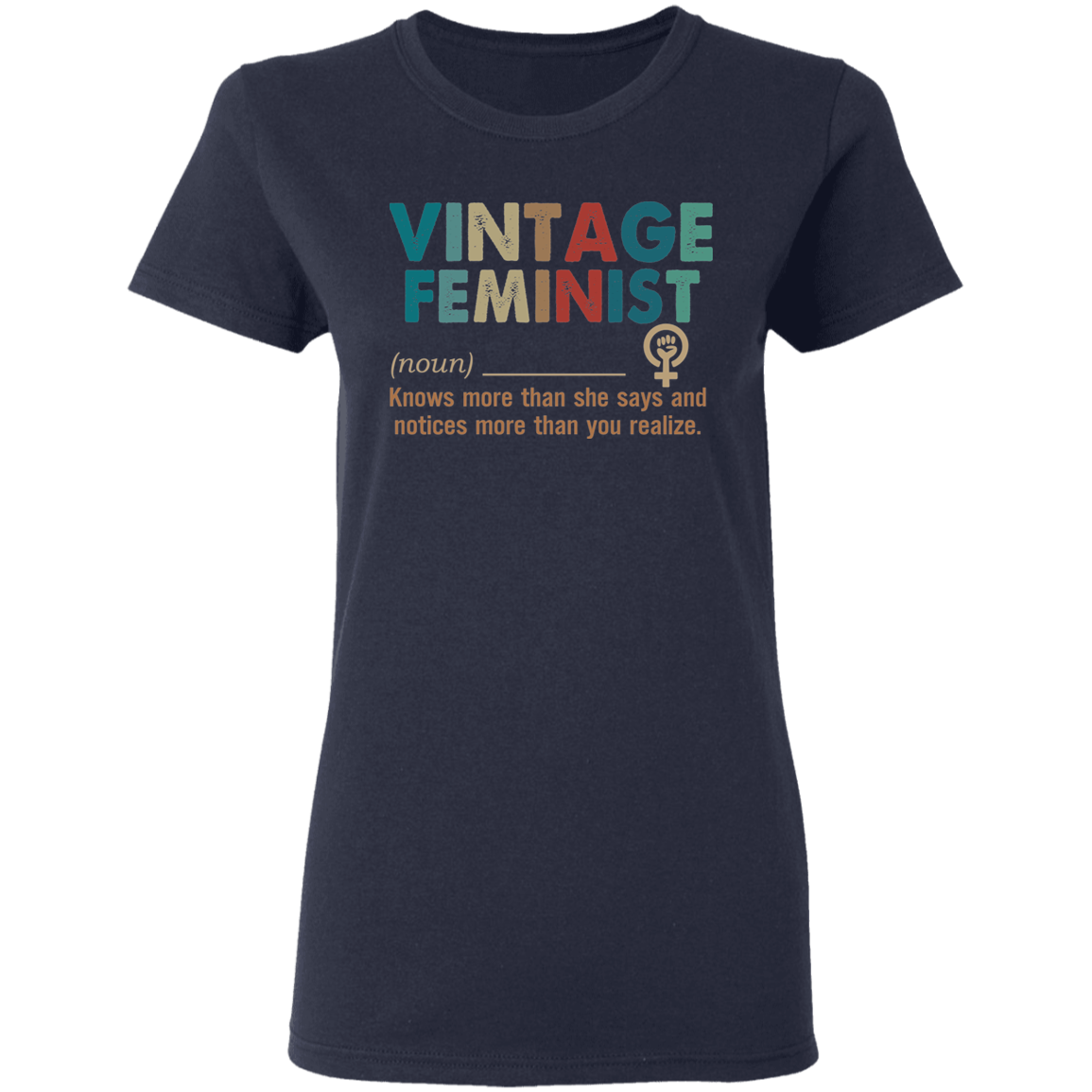Vintage Feminist Knows More Than She Says Shirt