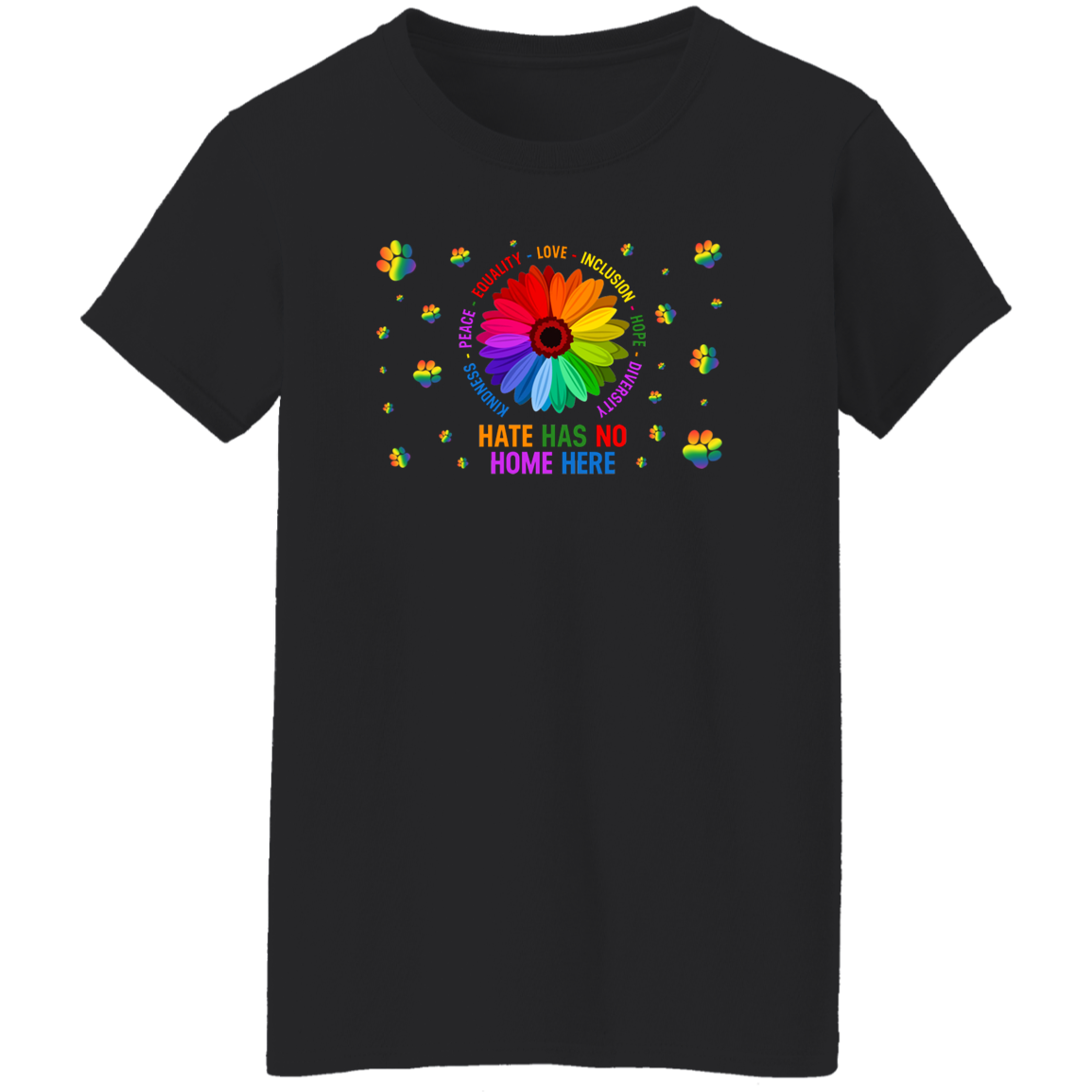 Kindness peace equality love inclusion hope diversity dog