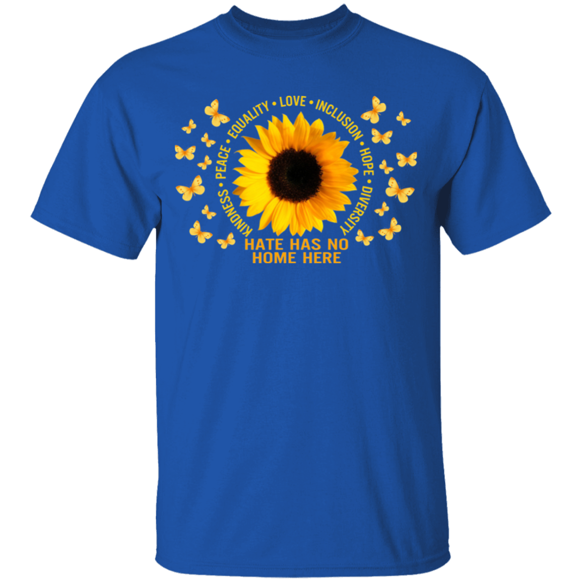 Kindness peace equality love inclusion hope diversity sunflower shirt