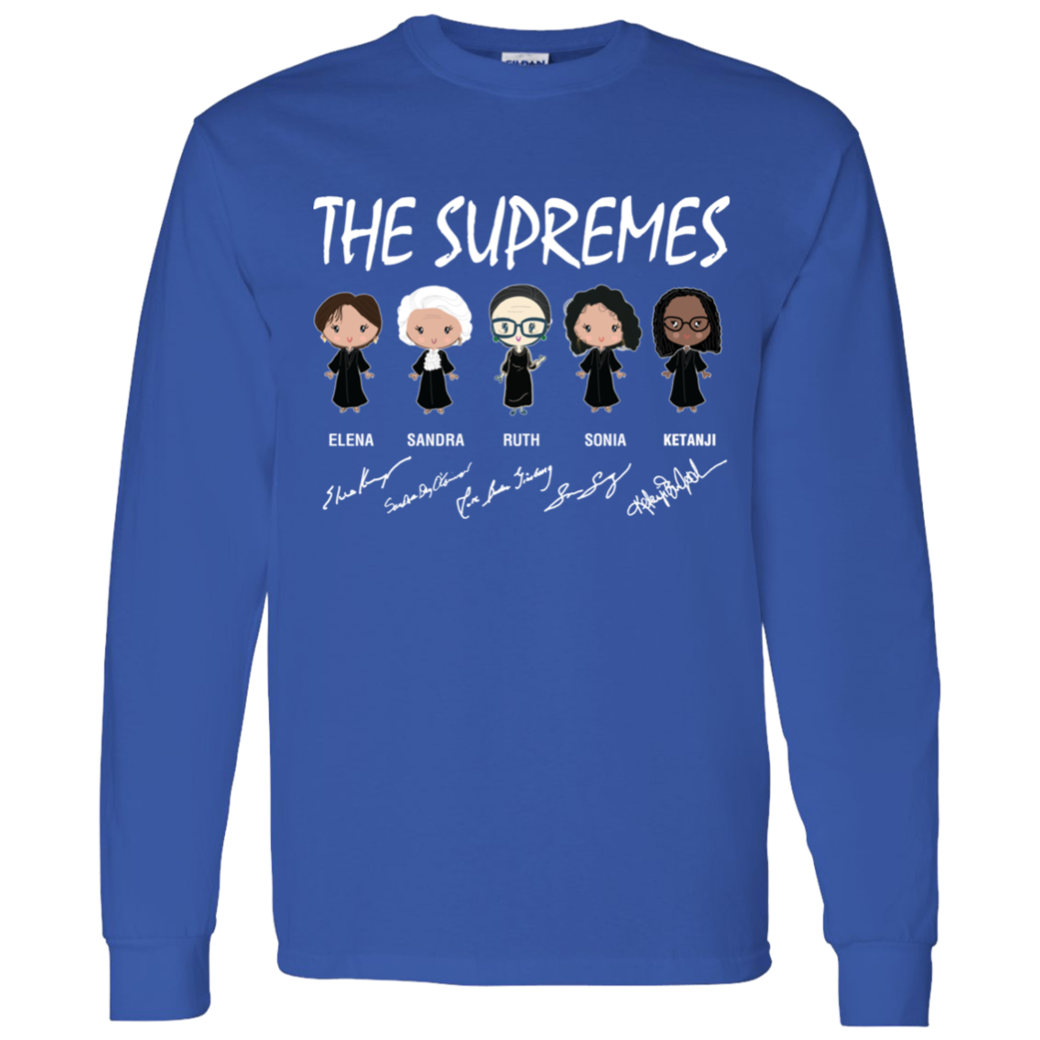 The Supremes Ketanji Brown Jackson RBG Sotomayor Chibi Signature Shirt Women Speak Store