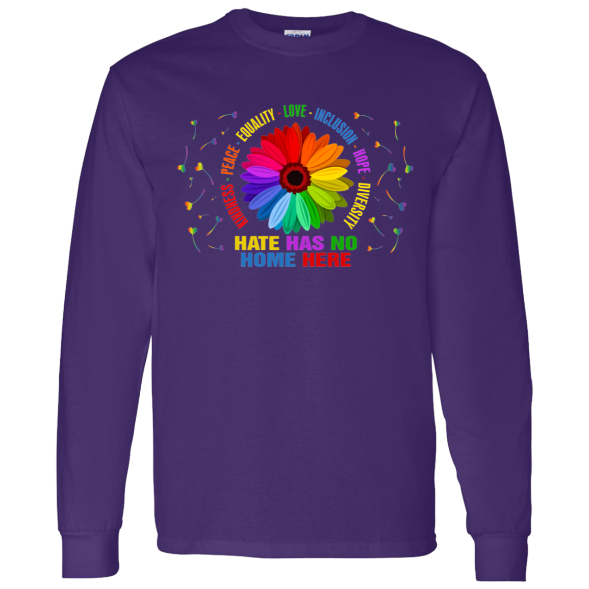 Kindness peace equality love heart shirt
