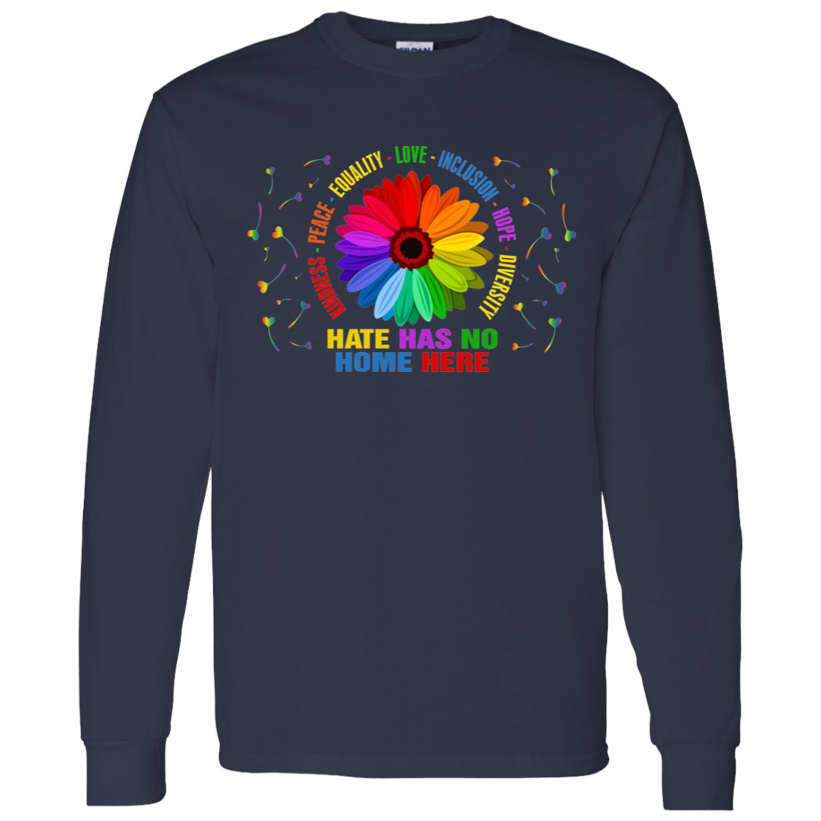 Kindness peace equality love heart shirt