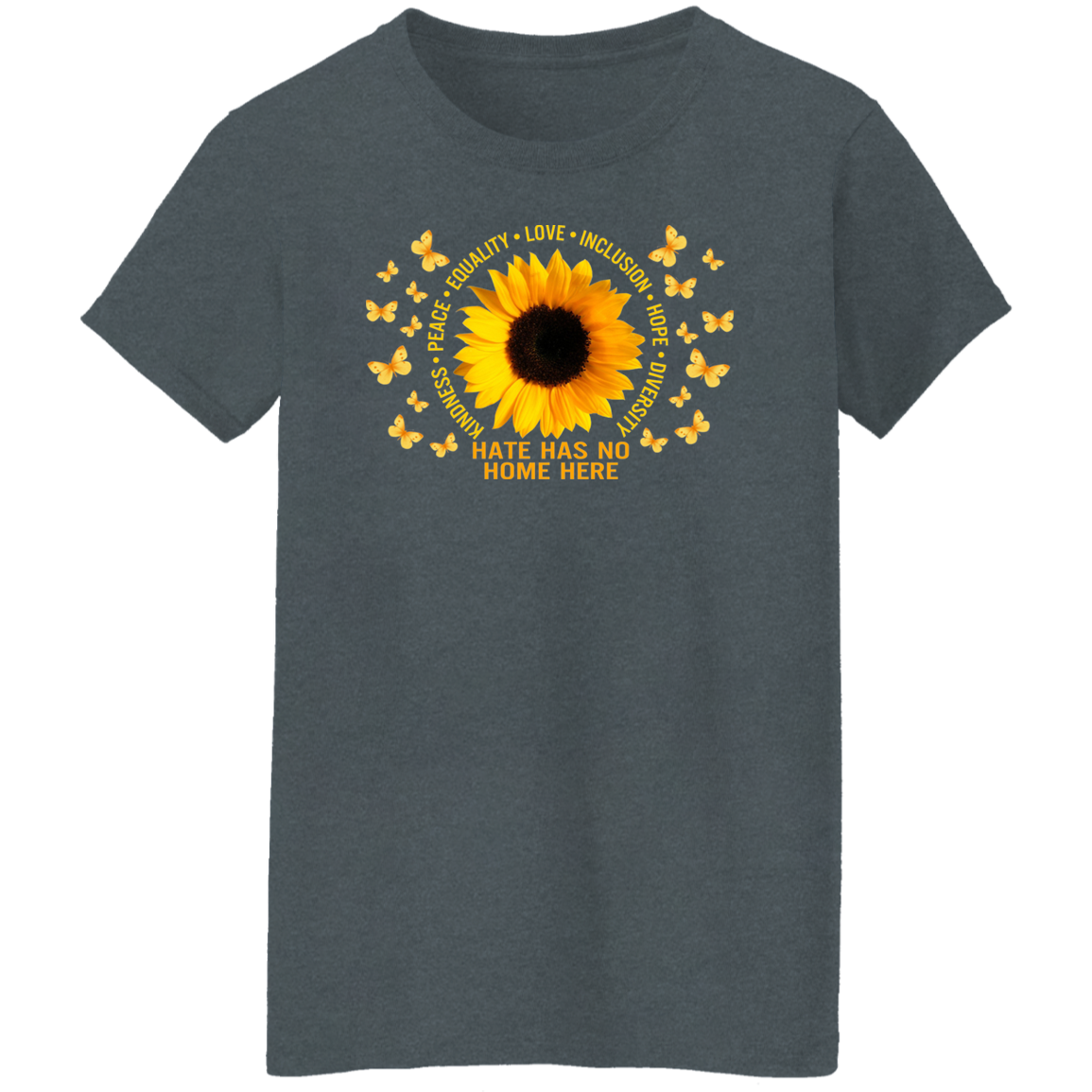 Kindness peace equality love inclusion hope sunflower shirt