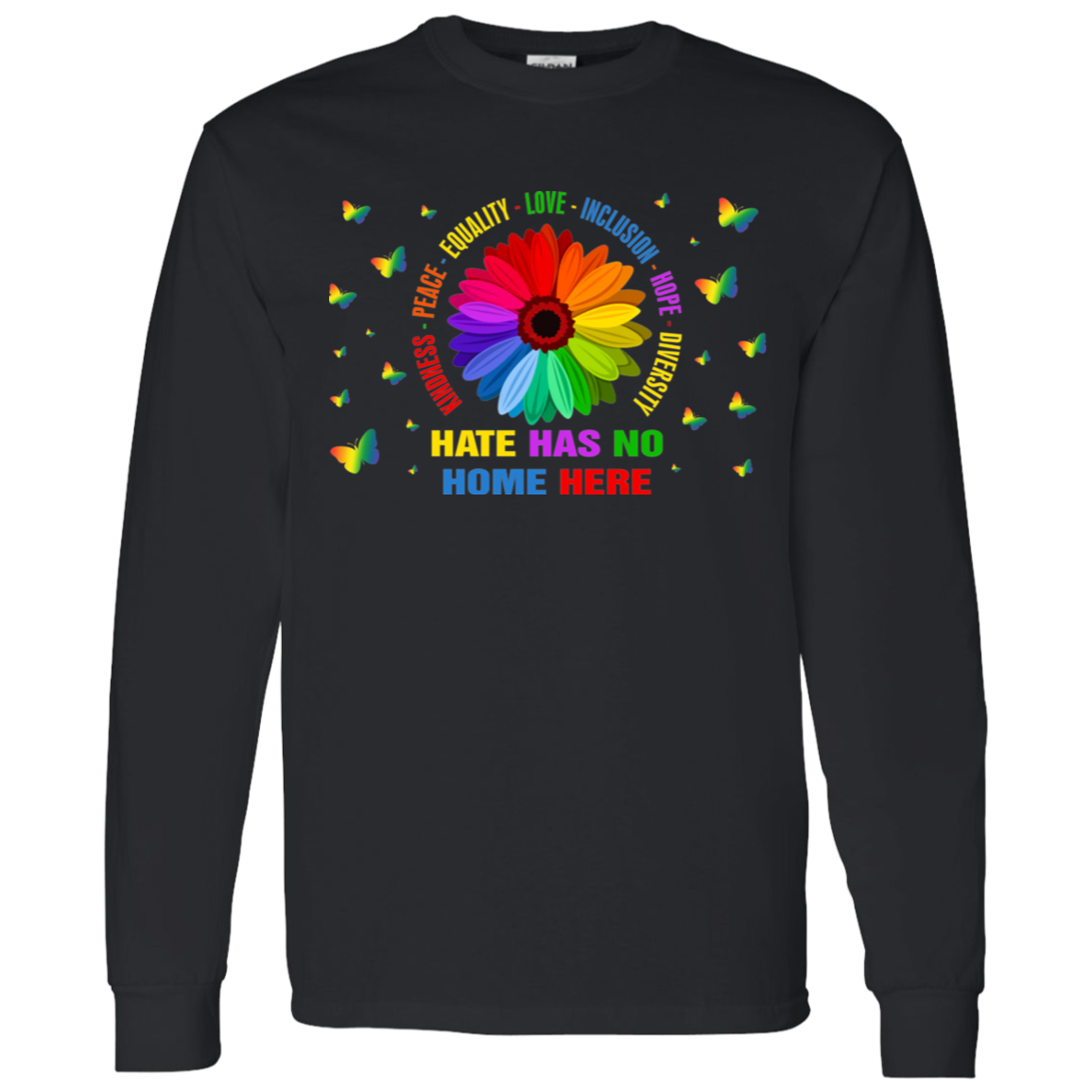 Kindness peace equality love inclusion hope diversity butterfly shirt