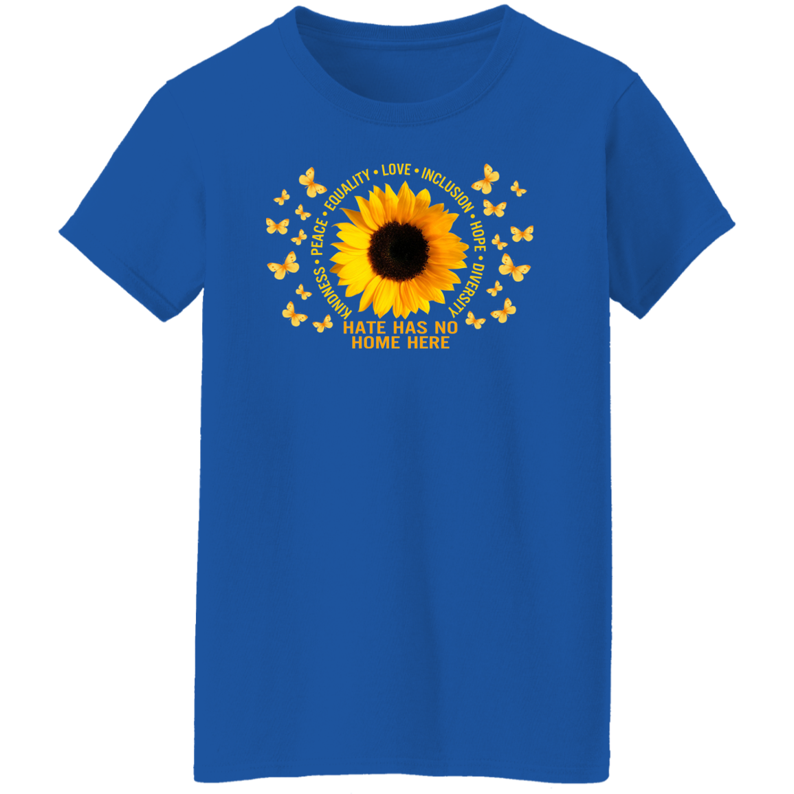 Kindness peace equality love inclusion hope sunflower shirt