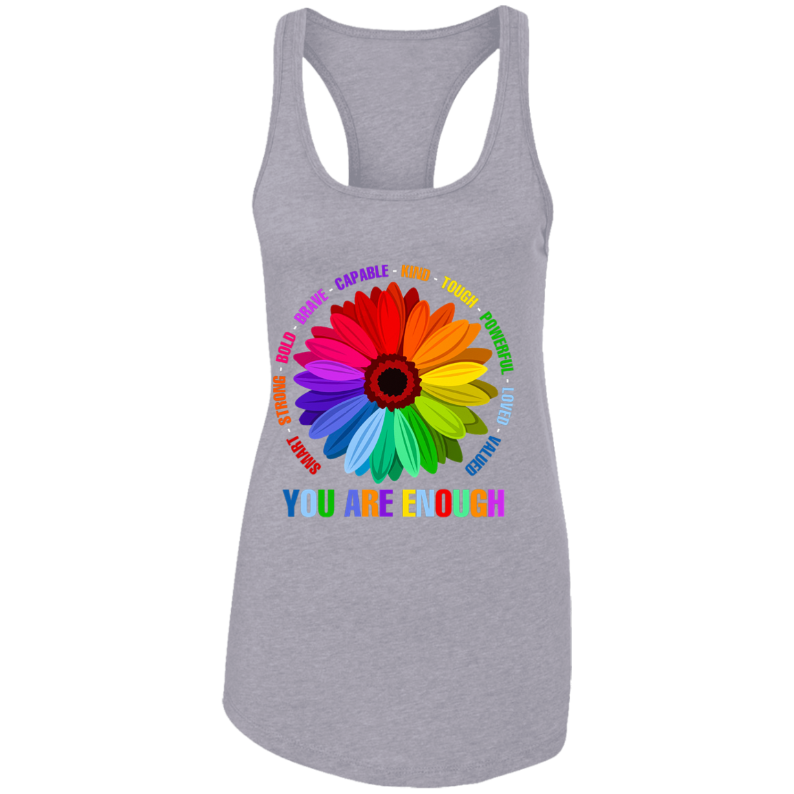 You are enough smart Ladies Ideal Racerback Tank