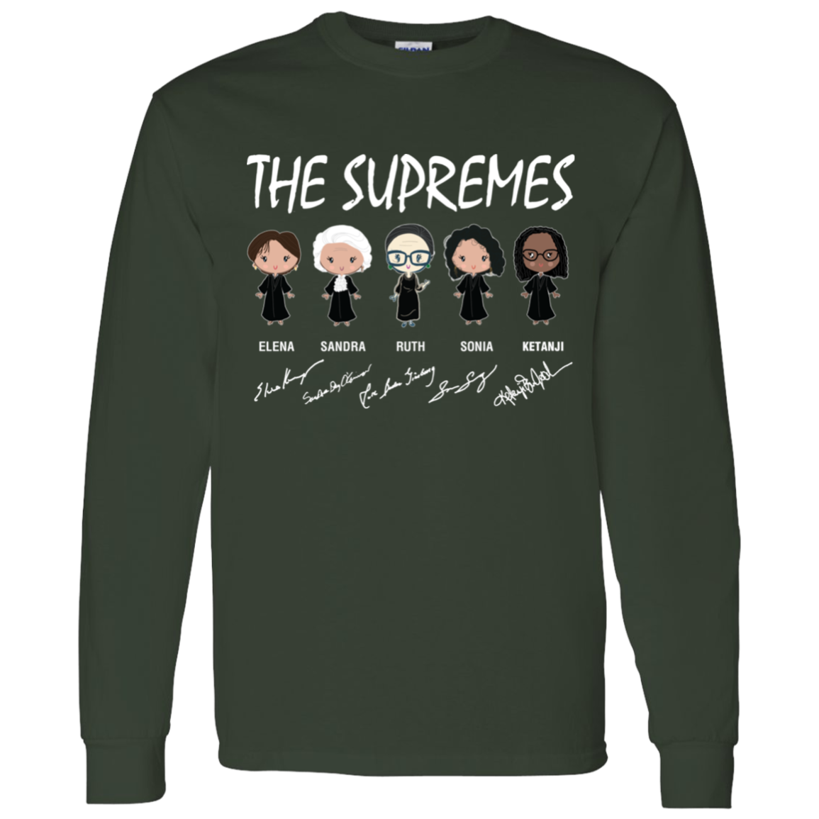 The Supremes Ketanji Brown Jackson RBG Sotomayor Chibi Signature Shirt Women Speak Store