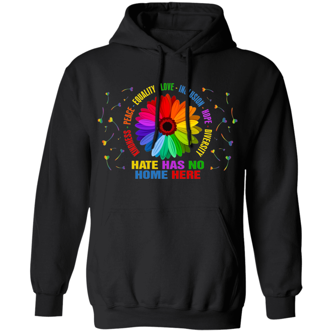 Hate has no home here heart Pullover Hoodie
