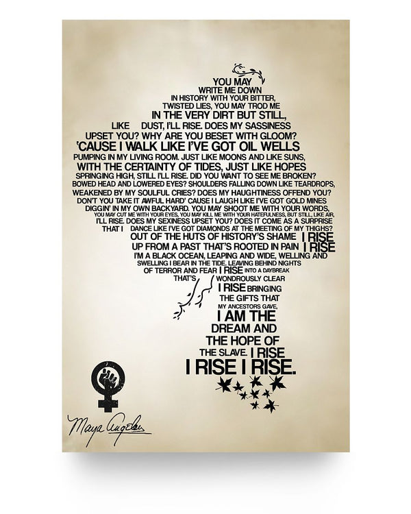 Maya Angelou Quotes Still i Rise 24x36 Poster - Women Speak Store for Free Printable Maya Angelou Quotes
